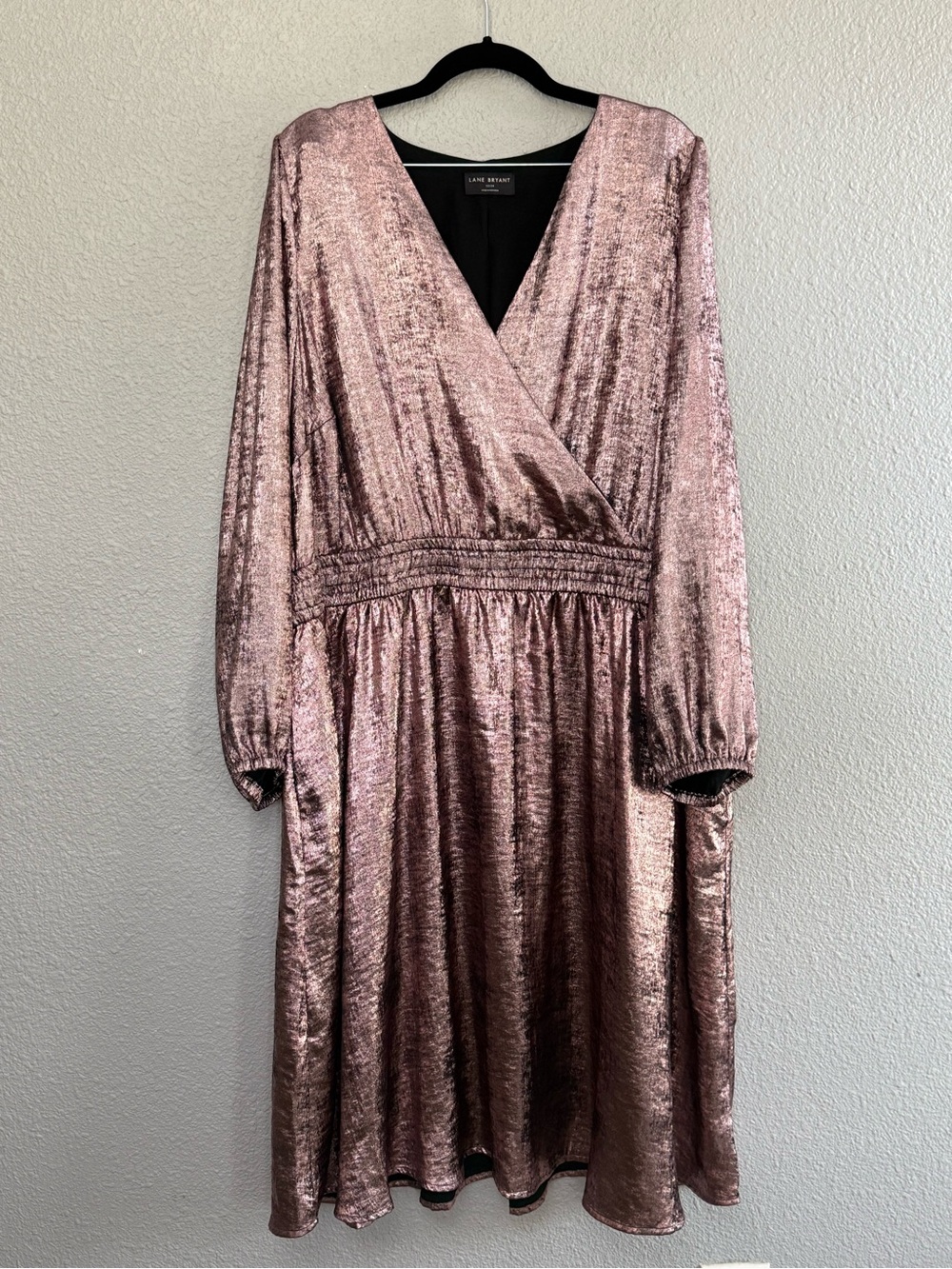 Lane Bryant Faux Wrap Metallic Dress Size 22/24
